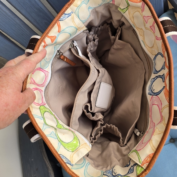 Coach Vintage 2006 Rare Scribble Multi-colored Multibaby Tote/Crossbo. Bag 10676 - Picture 13 of 16